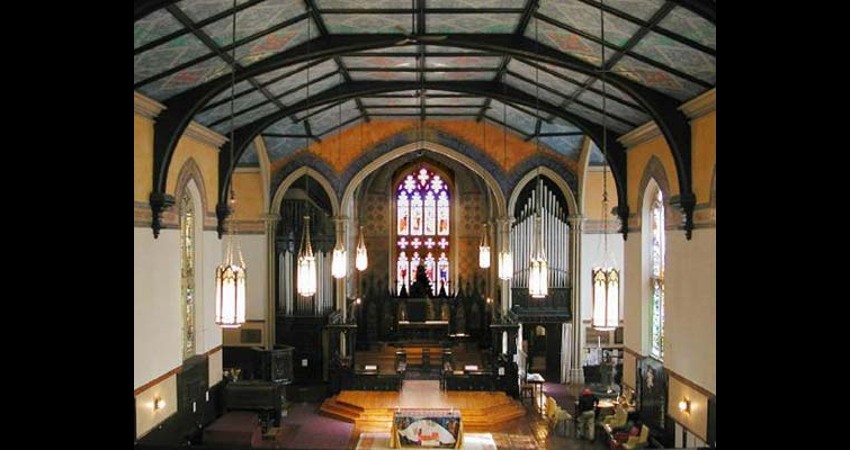 Church of the Holy Trinity Toronto Ontario EGD Glass Restoration - Inside Stained Glass
