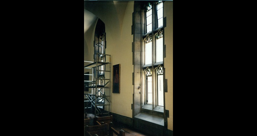 Hart House University of Toronto EGD Glass Restoration - Window Under Construction