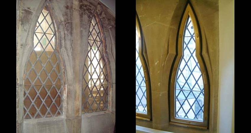 Library of Parliament Ottawa Ontario EGD Glass Restoration - Window Damage