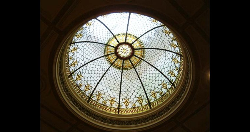 Osgoode Hall Law Society Toronto Ontario EGD Glass Restoration Stained Glass Dome