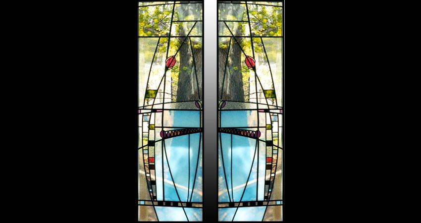 Private Residence High Park Toronto New Work Original Stained EGD Glass Marilyn Windows