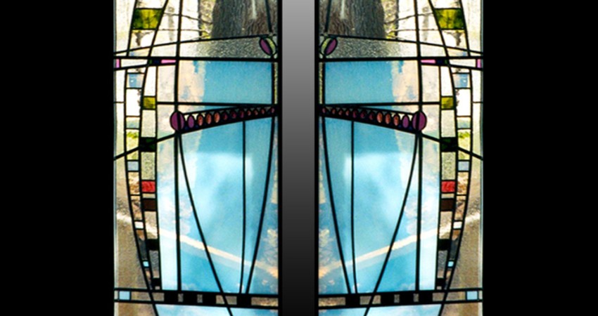 Private Residence High Park Toronto New Work Original Stained EGD Glass Marilyn Windows close up