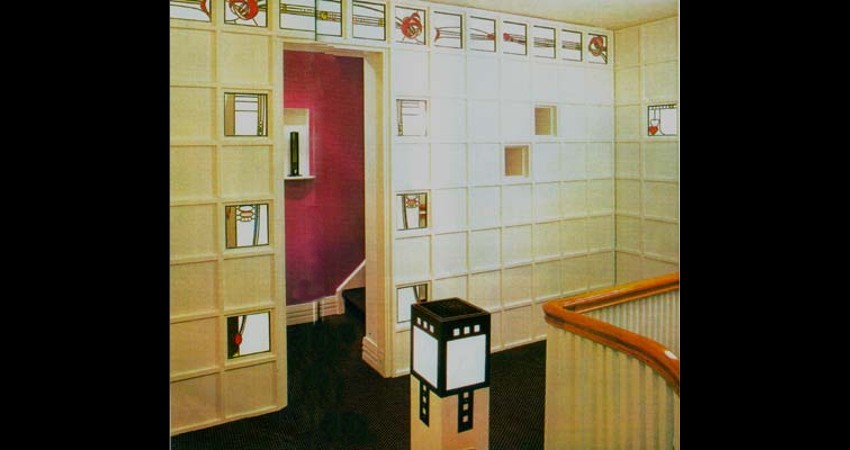 Private Residence High Park Toronto New Work Original Stained EGD Glass Top of Stairs