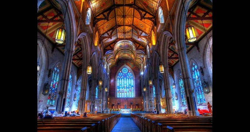 St. Michael's Cathedral Toronto Ontario EGD Glass Restoration - Interior