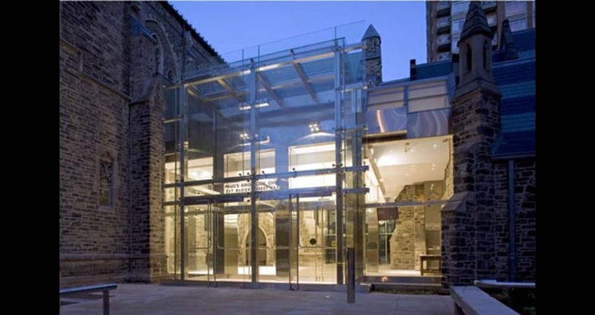 St. Paul's Anglican Church Toronto Ontario EGD Glass Restoration - Renovated Outside