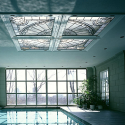 Private Residence, Indoor Swimming Pool EGD Glass New Work Stained Glass Portfolio